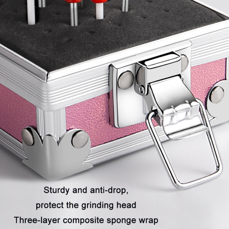 Nail Polishing Head 25 Holes Display Stand Dustproof Storage Box(Silver) - Nail Art Equipment by PMC Jewellery | Online Shopping South Africa | PMC Jewellery | Buy Now Pay Later Mobicred