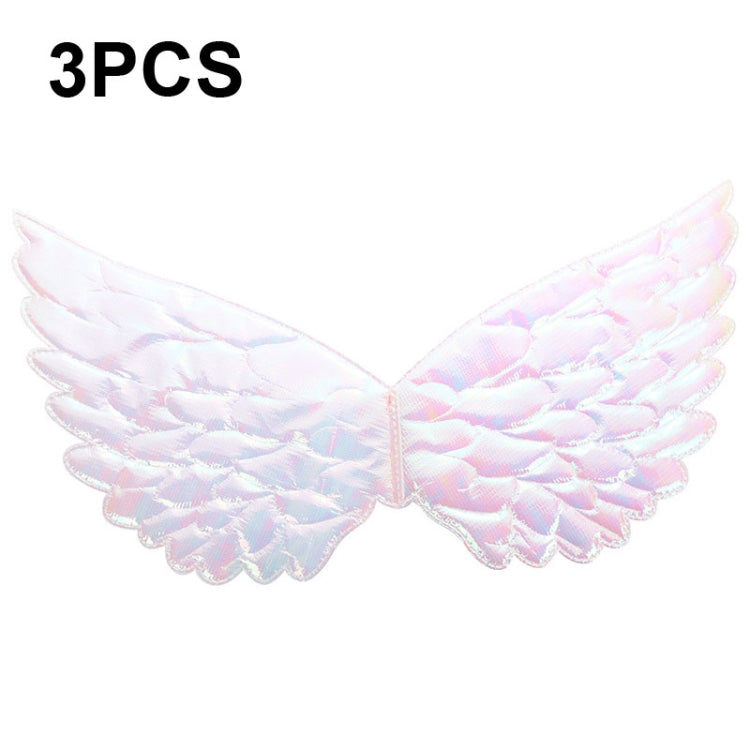 3 PCS Children Prom Dress Up Wings Elf Colorful Wings Party Costume Props(White) - Holiday Decorations by PMC Jewellery | Online Shopping South Africa | PMC Jewellery
