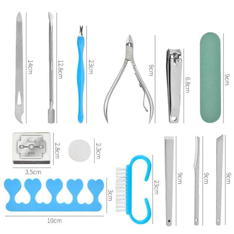 20 In 1 Foot File Grinding Exfoliating Manicure And Pedicure Kit(Blue) - Grinding Tools & Accessories by PMC Jewellery | Online Shopping South Africa | PMC Jewellery | Buy Now Pay Later Mobicred