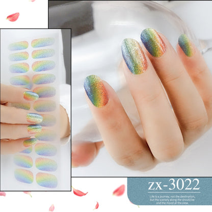 22 Fingers Shiny Onion Powder Starry Waterproof Nail Sticker(ZX-3022) - Nail Stickers by PMC Jewellery | Online Shopping South Africa | PMC Jewellery | Buy Now Pay Later Mobicred