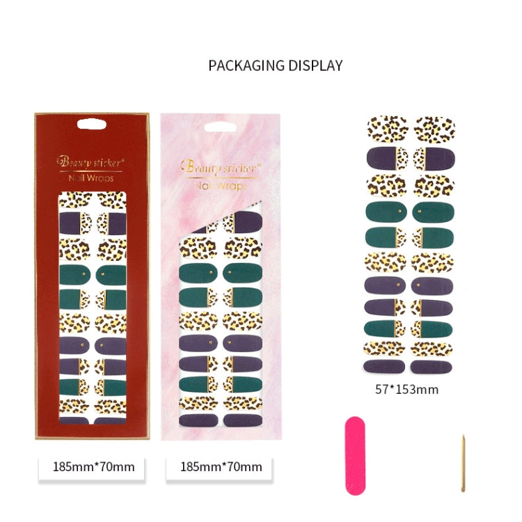 22 Fingers Shiny Onion Powder Starry Waterproof Nail Sticker(ZX-3031) - Nail Stickers by PMC Jewellery | Online Shopping South Africa | PMC Jewellery | Buy Now Pay Later Mobicred