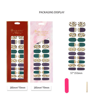 22 Fingers Shiny Onion Powder Starry Waterproof Nail Sticker(ZX-3041) - Nail Stickers by PMC Jewellery | Online Shopping South Africa | PMC Jewellery | Buy Now Pay Later Mobicred