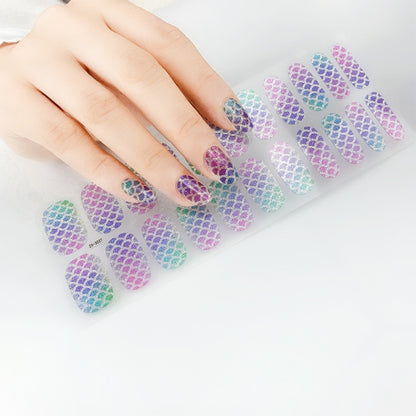 22 Fingers Shiny Onion Powder Starry Waterproof Nail Sticker(ZX-3030) - Nail Stickers by PMC Jewellery | Online Shopping South Africa | PMC Jewellery | Buy Now Pay Later Mobicred