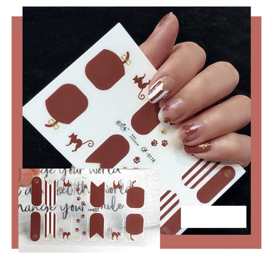 10 PCS 3D Hot Stamping Waterproof Nail Art Sticker(Z/A083) - Nail Stickers by PMC Jewellery | Online Shopping South Africa | PMC Jewellery | Buy Now Pay Later Mobicred