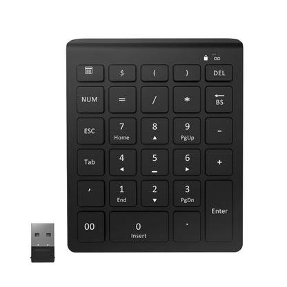 BT302 28 Keys Laptop Mini Wireless Keyboard, Spec: 2.4G (Black) - Wireless Keyboard by PMC Jewellery | Online Shopping South Africa | PMC Jewellery | Buy Now Pay Later Mobicred