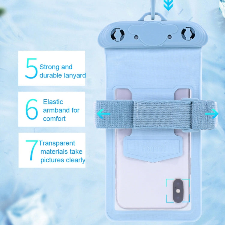 Tteoobl Diving Phone Waterproof Bag Can Be Hung Neck Or Tied Arm, Size: Large(Gray Blue) - Waterproof Bag by Tteoobl | Online Shopping South Africa | PMC Jewellery | Buy Now Pay Later Mobicred