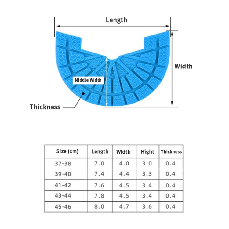 2 Pairs Thickened Rubber Sole Heel Wear-Resistant Non-Slip Patch, Size: 41-42cm(Transparent) - Shoes Care by PMC Jewellery | Online Shopping South Africa | PMC Jewellery