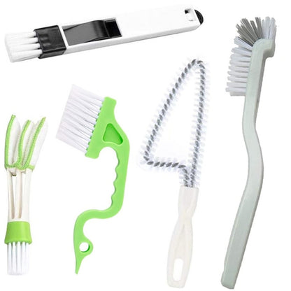5PCS / Set Groove Cleaning Brush Multi-tool Household Door and Window Brush(White) - Cleaning Tools by PMC Jewellery | Online Shopping South Africa | PMC Jewellery