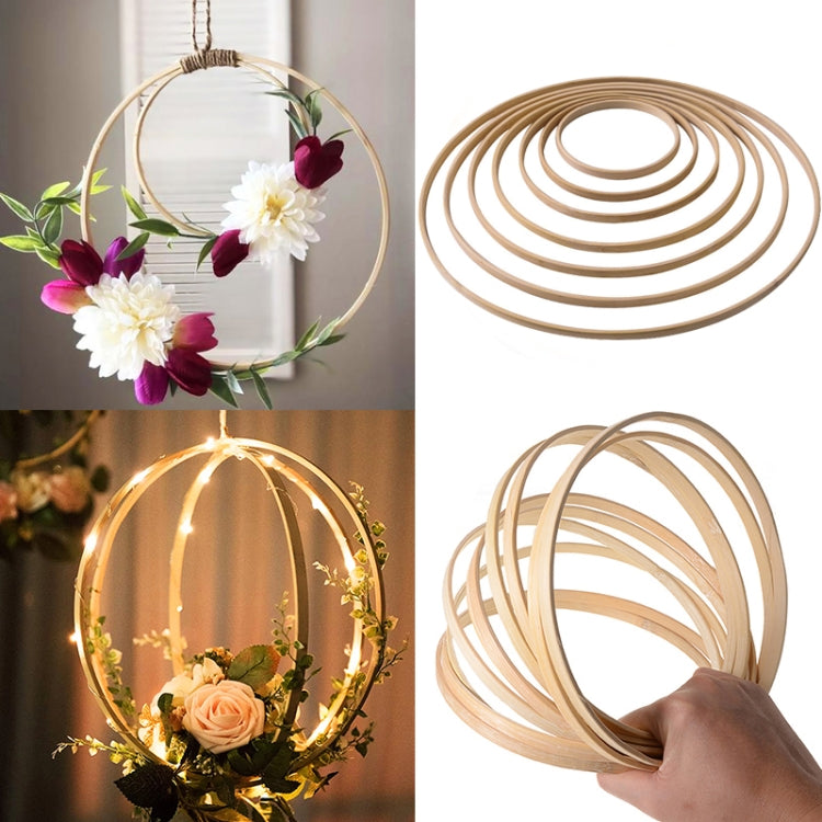 10 PCS Bamboo Circle Fan Frame Dream Catcher Making Circle Material, Size: 15cm(With 6mm Hole) - Arts & Crafts by PMC Jewellery | Online Shopping South Africa | PMC Jewellery