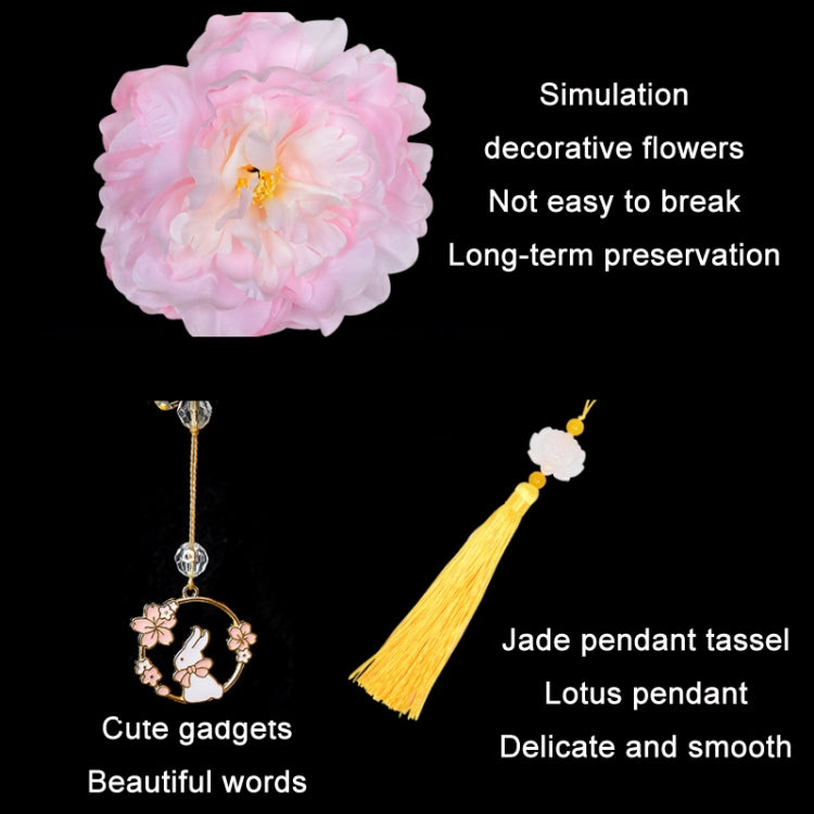 Moon Festival Hand Lantern Children Handmade DIY Materials, Color: Peach Pink Peony Branches - Holiday Lights by PMC Jewellery | Online Shopping South Africa | PMC Jewellery | Buy Now Pay Later Mobicred