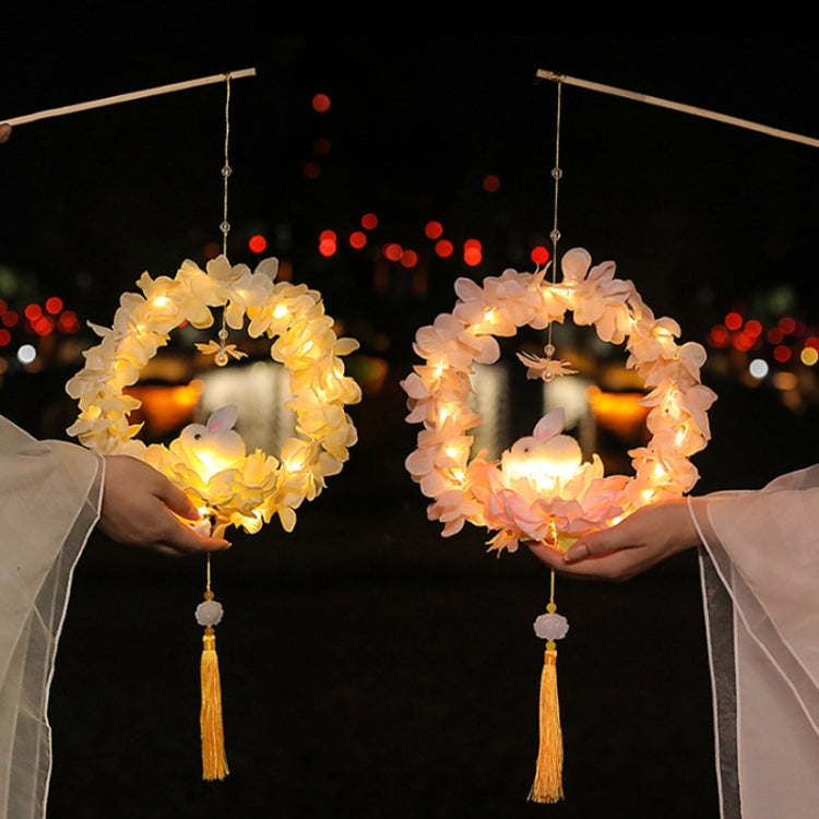 Moon Festival Hand Lantern Children Handmade DIY Materials, Color: Peach Pink Peony - Holiday Lights by PMC Jewellery | Online Shopping South Africa | PMC Jewellery | Buy Now Pay Later Mobicred