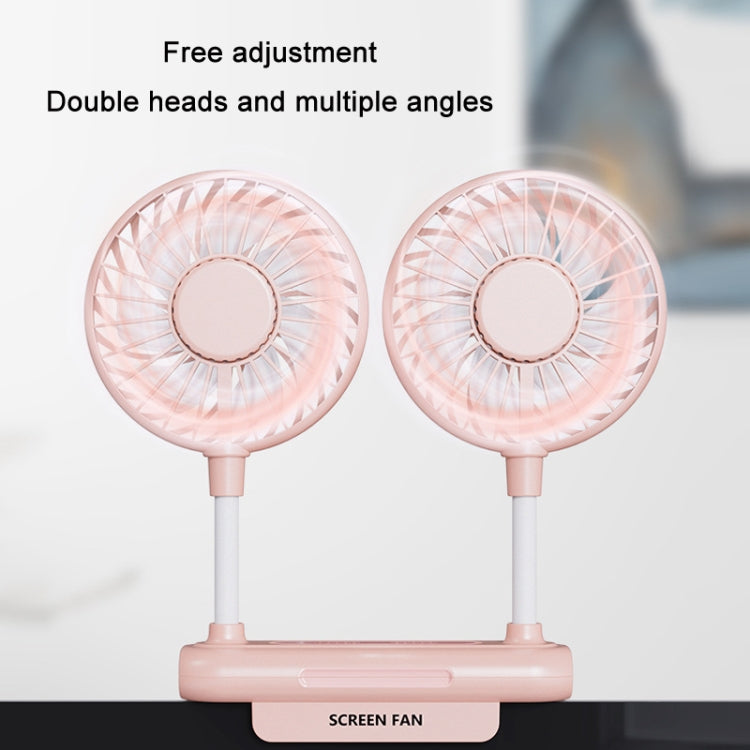 USB Large Wind Silent Cooling Computer Hanging Screen Fan(Pink) - Electric Fans by PMC Jewellery | Online Shopping South Africa | PMC Jewellery | Buy Now Pay Later Mobicred