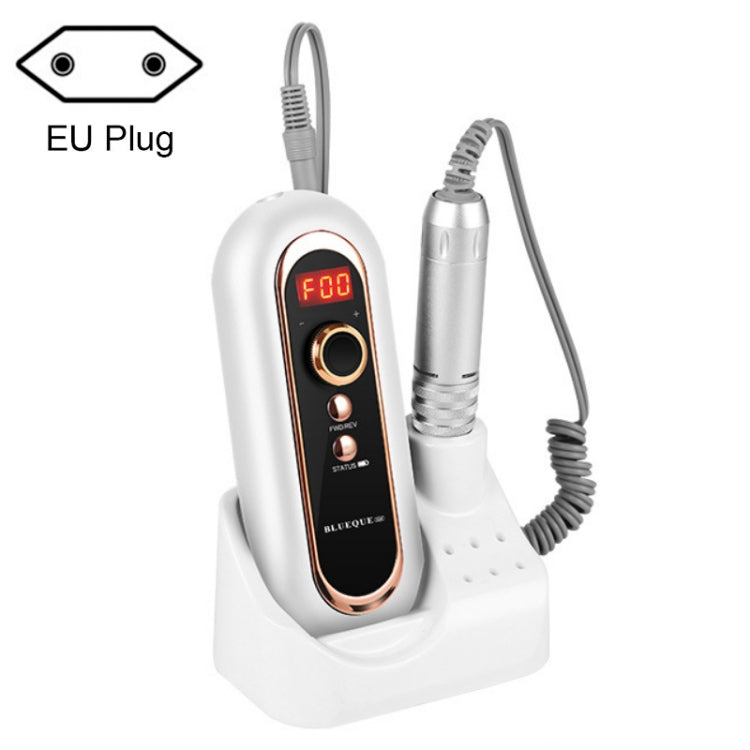 BLUEQUE Plug-in Portable Nail Art Carbon Brush Grinder, Specification: EU Plug (White) - Grinding Tools & Accessories by PMC Jewellery | Online Shopping South Africa | PMC Jewellery | Buy Now Pay Later Mobicred