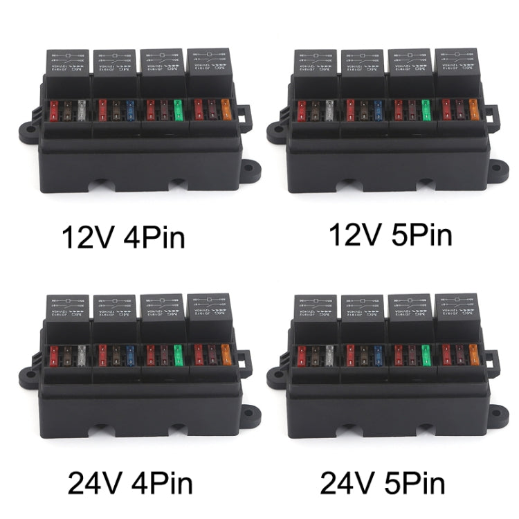 TF008-10 24V 4Pin Relay Car RV Radiography Sound Modified Electromagnetic Insurance Box - Relays by PMC Jewellery | Online Shopping South Africa | PMC Jewellery