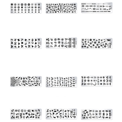 5 PCS Nail Art Print Template Nail Art Tools(OMQ-09) - Nail Art Equipment by PMC Jewellery | Online Shopping South Africa | PMC Jewellery | Buy Now Pay Later Mobicred