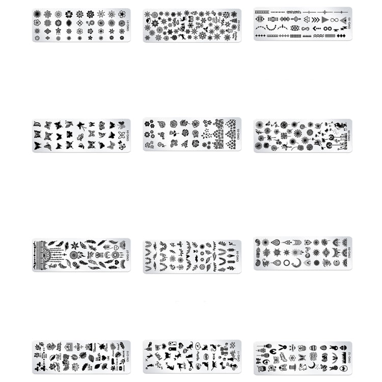 5 PCS Nail Art Print Template Nail Art Tools(OMQ-03) - Nail Art Equipment by PMC Jewellery | Online Shopping South Africa | PMC Jewellery | Buy Now Pay Later Mobicred