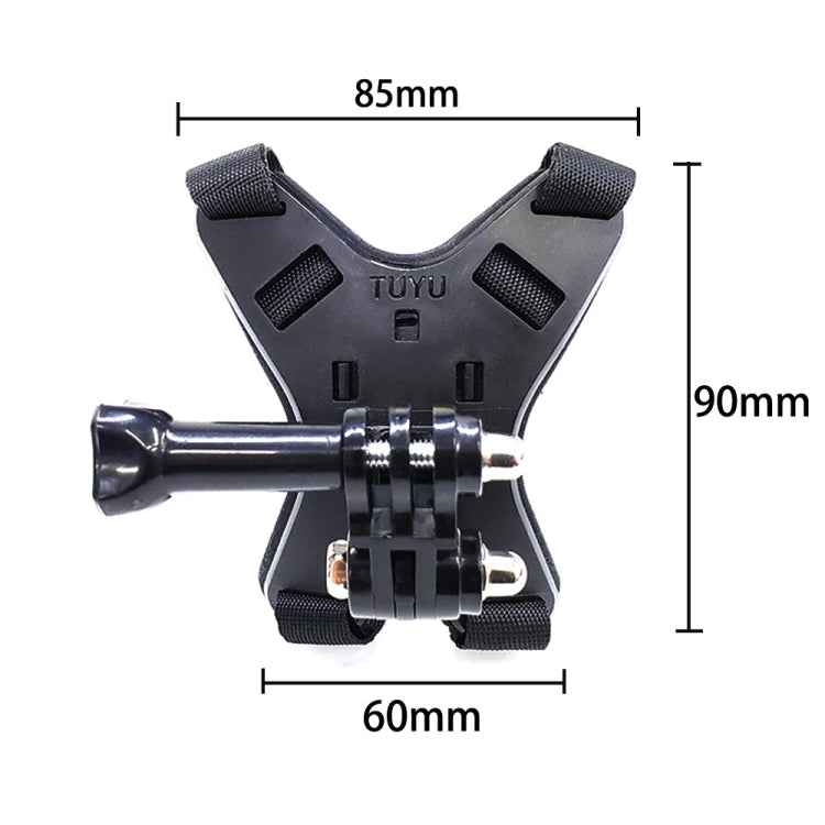 TUYU Motorcycle Helmet Chin Action Camera Mobile Phone Mounting Bracket Black Bracket - Helmet Mount by TUYU | Online Shopping South Africa | PMC Jewellery | Buy Now Pay Later Mobicred