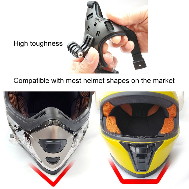 TUYU Motorcycle Helmet Chin Action Camera Mobile Phone Mounting Bracket Black Bracket+Mobile Phone Clip - Helmet Mount by TUYU | Online Shopping South Africa | PMC Jewellery