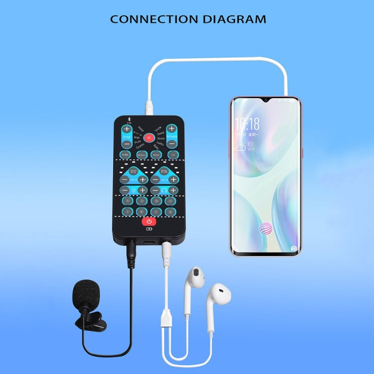 M10  Mobile Computer Sound Card Mini Voice Changer K Song Recording Bluetooth Voice Changer - Live Sound Effects Processors by PMC Jewellery | Online Shopping South Africa | PMC Jewellery