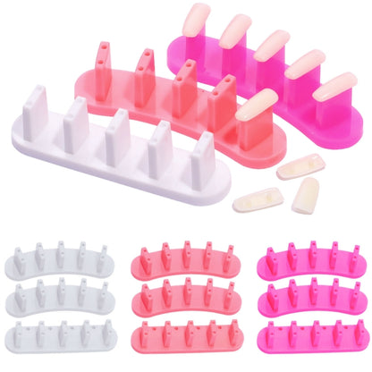 3 Sets Adhesive-Free Nail Practice Stand Nail Display Stand(02 Pink) - Nail Art Equipment by PMC Jewellery | Online Shopping South Africa | PMC Jewellery | Buy Now Pay Later Mobicred