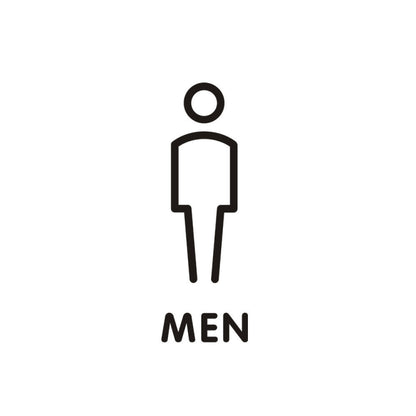 19 x 14cm Personalized Restroom Sign WC Sign Toilet Sign,Style: Black Single Man - Ornaments by PMC Jewellery | Online Shopping South Africa | PMC Jewellery