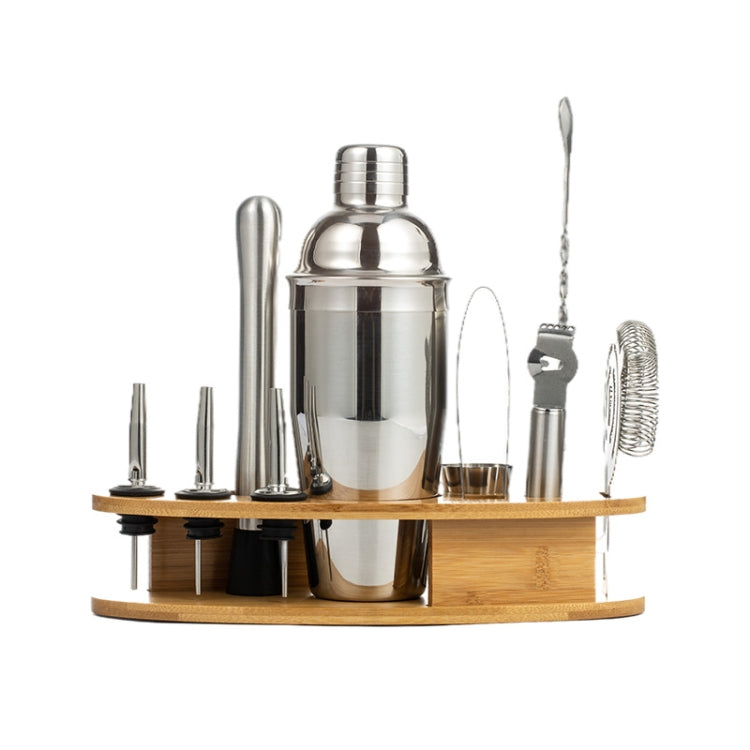 BY-011 11 In 1 Oval Wooden Stand Shaker Set Bartending Tools, Spec: 700ml - Bartending Tools by PMC Jewellery | Online Shopping South Africa | PMC Jewellery