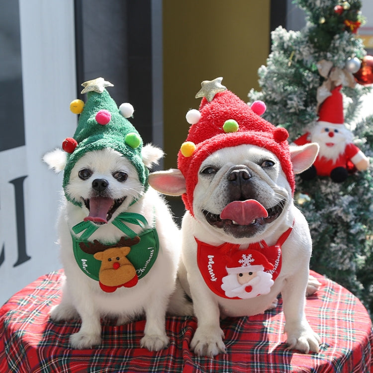 Pet Christmas Hat Saliva Festive Dressing Supplies, Color: Red Hat L - Caps by PMC Jewellery | Online Shopping South Africa | PMC Jewellery