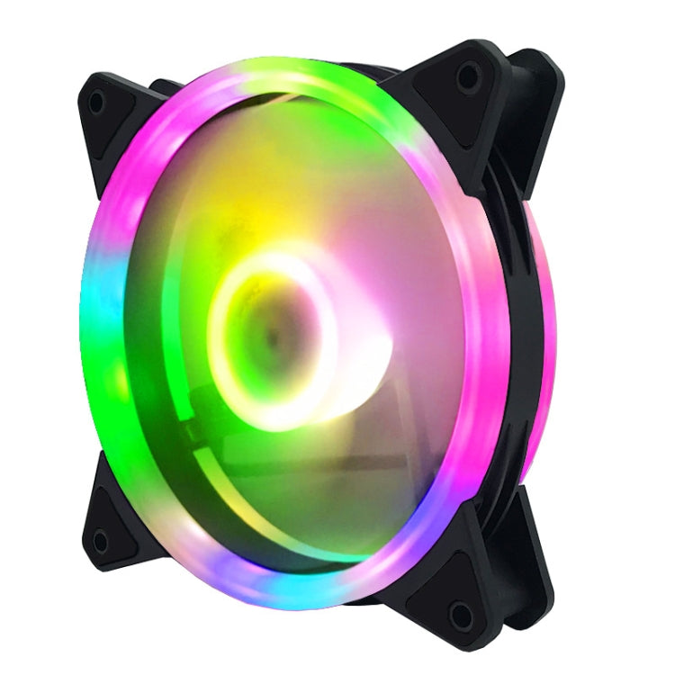 Computer CPU RGB luminous Radiator 1 Fan+Remote Control - Fan Cooling by PMC Jewellery | Online Shopping South Africa | PMC Jewellery | Buy Now Pay Later Mobicred