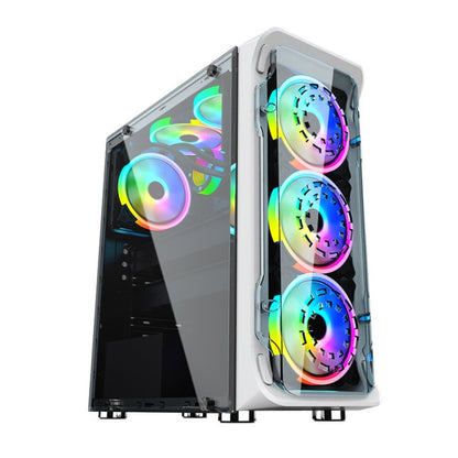 Computer CPU RGB luminous Radiator 2 Fans+Remote Control - Fan Cooling by PMC Jewellery | Online Shopping South Africa | PMC Jewellery | Buy Now Pay Later Mobicred