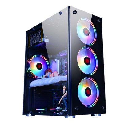 Computer CPU RGB luminous Radiator 5 Fans+Remote Control - Fan Cooling by PMC Jewellery | Online Shopping South Africa | PMC Jewellery | Buy Now Pay Later Mobicred