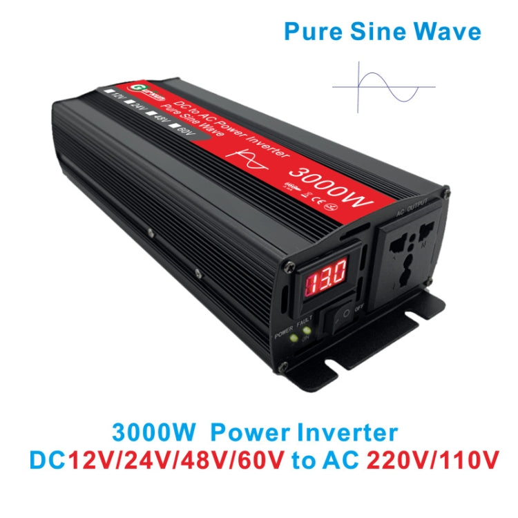 Gurxun Sine Wave Inverter 3000W 12/24/48/60V To 220V Car Boost Converter, Specification: 12V-220V -  by PMC Jewellery | Online Shopping South Africa | PMC Jewellery