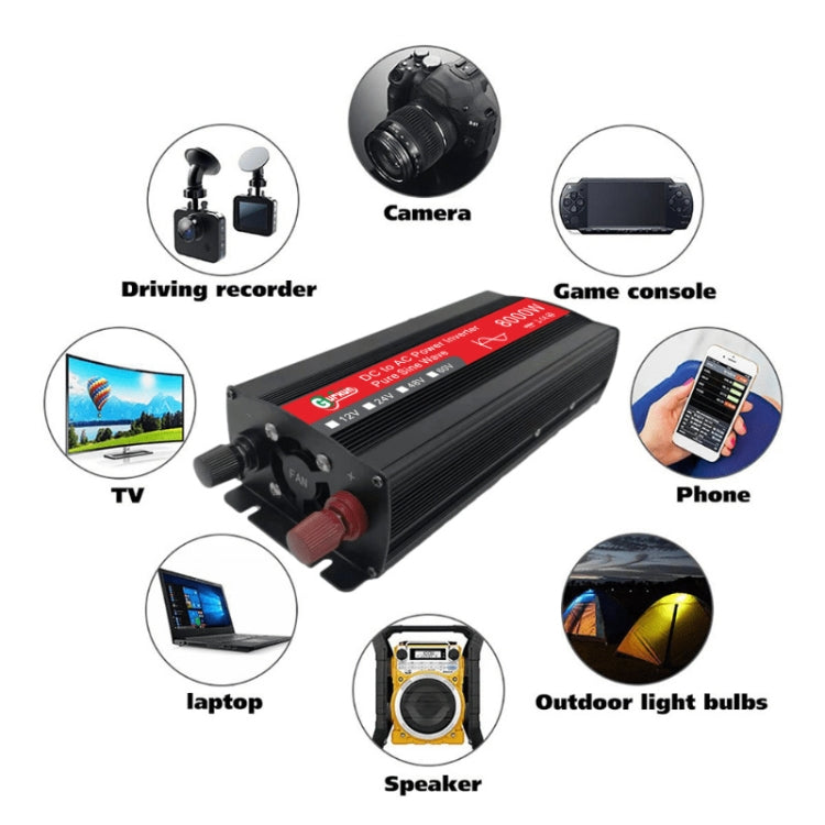 Gurxun 8000W High Power Household Car Sine Wave Inverter, Specification: 48V To 220V -  by Gurxun | Online Shopping South Africa | PMC Jewellery
