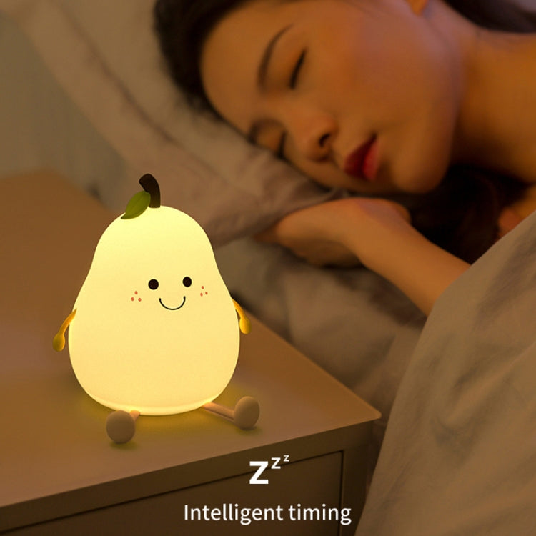 L40 Home Pear Night Light Love Silicone Sleeping Lamp - Night Lights by PMC Jewellery | Online Shopping South Africa | PMC Jewellery