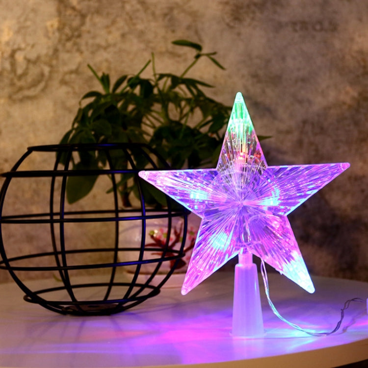 Christmas Tree Top Light LED Glowing Star Lights, Size: Small Battery Model(Colorful) - Decoration Lamps by PMC Jewellery | Online Shopping South Africa | PMC Jewellery