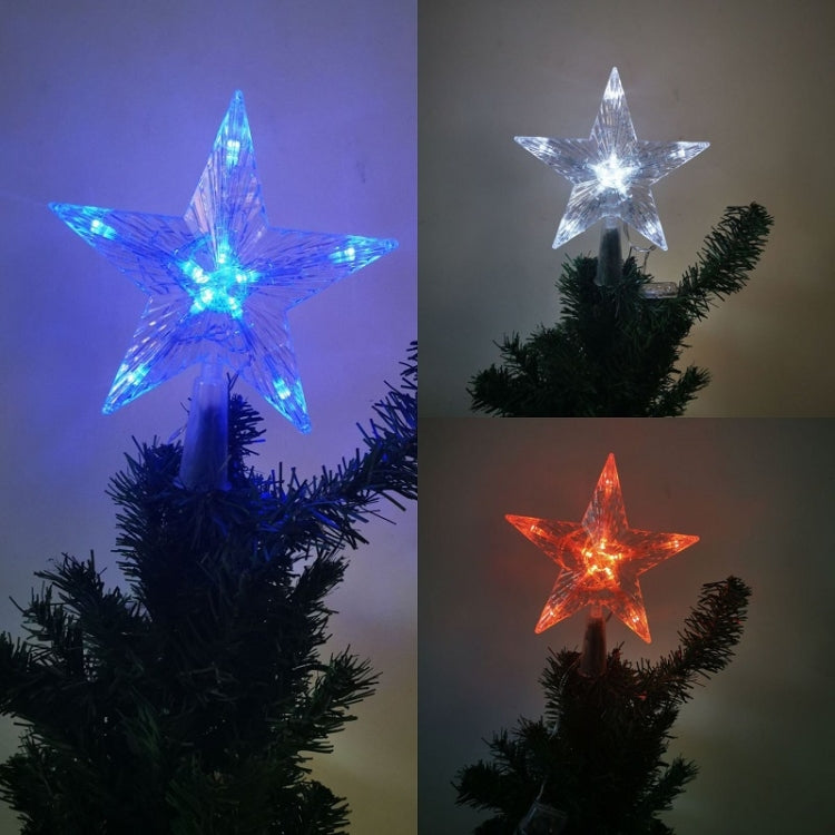 Christmas Tree Top Light LED Glowing Star Lights, Size: Small EU Plug(Red) - Decoration Lamps by PMC Jewellery | Online Shopping South Africa | PMC Jewellery