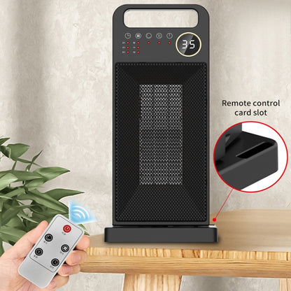 LCD Digital Display Rotary Remote Control Heater PTC Ceramic Heating Heater, Spec: UK Plug (Black) - Electric Heaters by PMC Jewellery | Online Shopping South Africa | PMC Jewellery | Buy Now Pay Later Mobicred