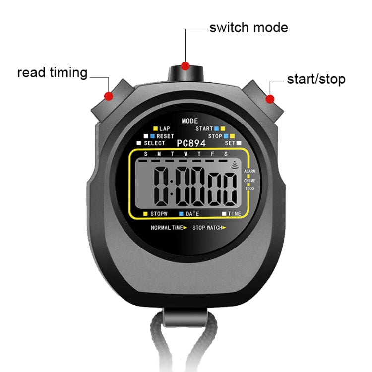 PC894 Electronic Stopwatch Timer Sports Fitness Training Referee Stopwatch - Pedometer by PMC Jewellery | Online Shopping South Africa | PMC Jewellery