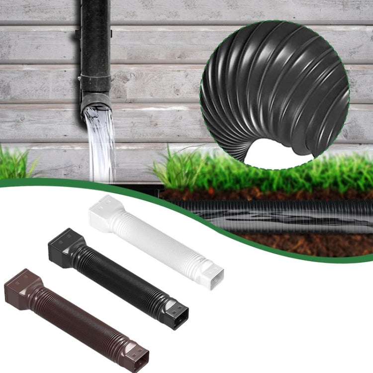 Downspout Extenders Telescoping Rain Gutter Drains(Black) - Pipes & Fittings by PMC Jewellery | Online Shopping South Africa | PMC Jewellery