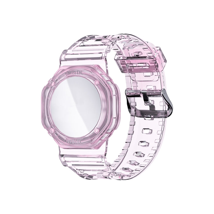 TPU Glacier Strap Child Adult GPS Finder Wristband for AirTag Tracker, Color: Transparen Pink - Watch Strap Series by PMC Jewellery | Online Shopping South Africa | PMC Jewellery