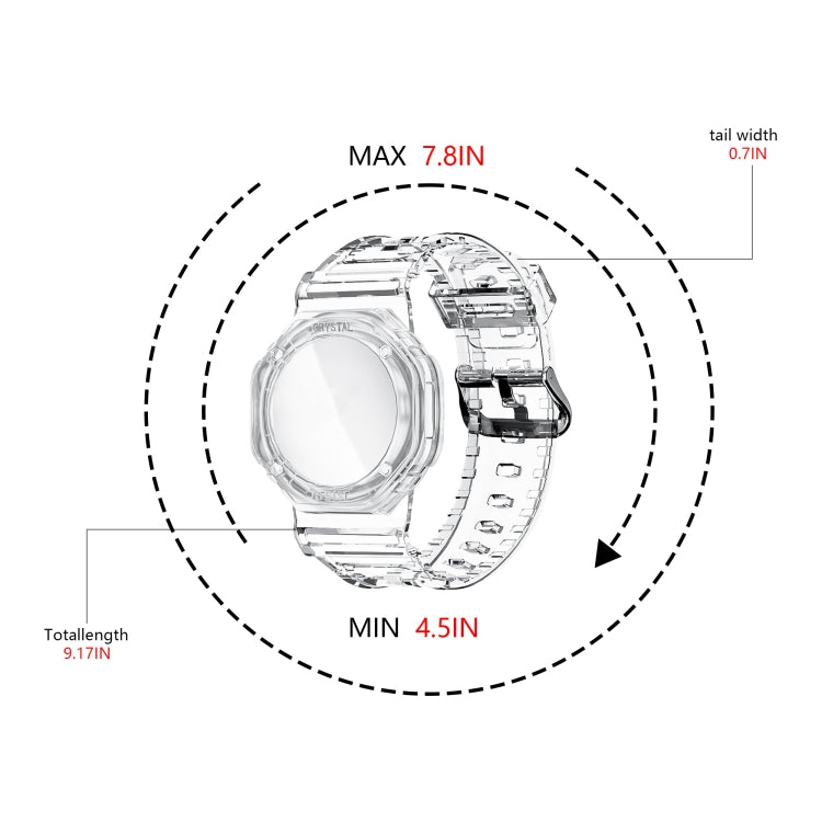 TPU Glacier Strap Child Adult GPS Finder Wristband for AirTag Tracker, Color: Transparen Green - Watch Strap Series by PMC Jewellery | Online Shopping South Africa | PMC Jewellery