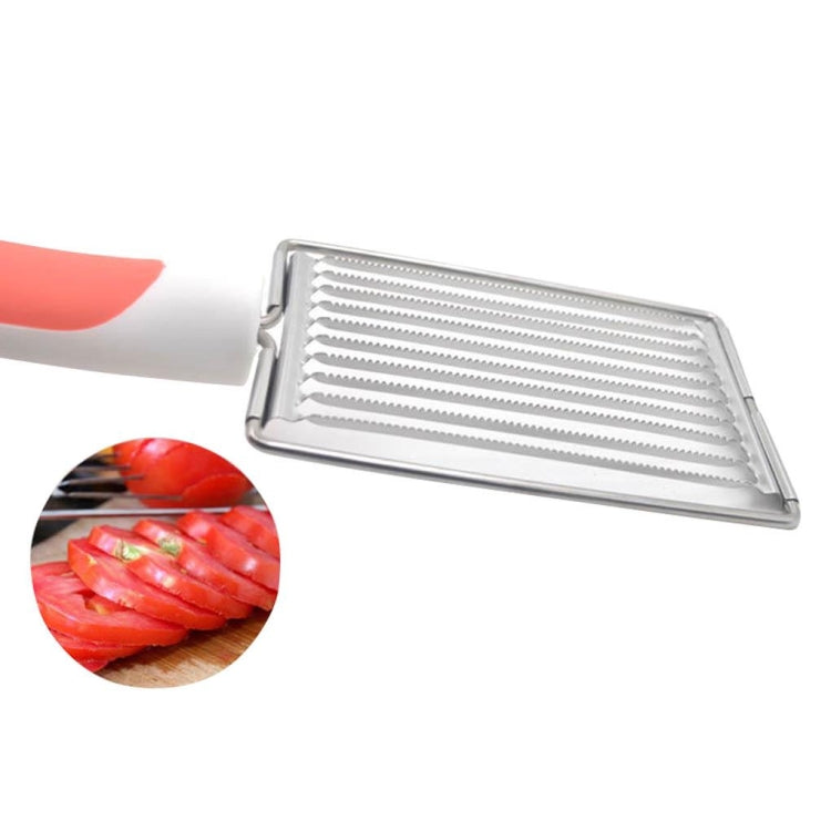 Tomato Luncheon Meat Slicer Non-slip Stainless Steel Fruit Cutter(Purple) - Cutter & Peeler by PMC Jewellery | Online Shopping South Africa | PMC Jewellery