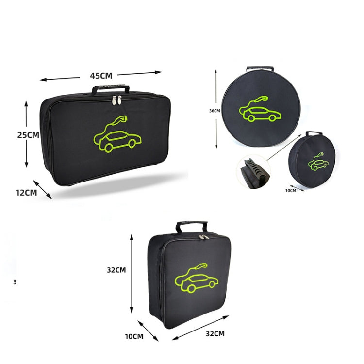 Car Charging Cable Storage Bag Carry Bag For Electric Vehicle Charger Plugs,Spec: Round Without Logo - EV Charger Accessories by PMC Jewellery | Online Shopping South Africa | PMC Jewellery