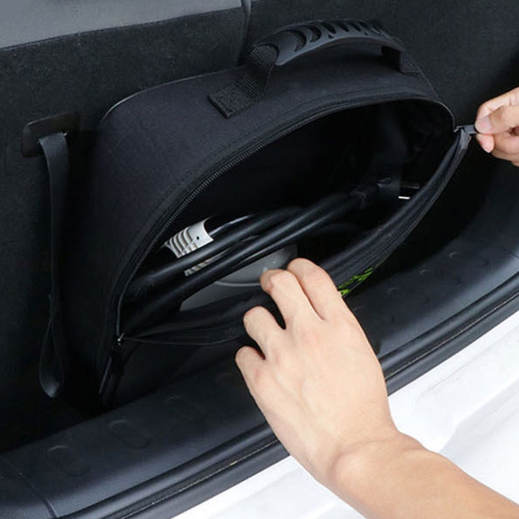 Car Charging Cable Storage Bag Carry Bag For Electric Vehicle Charger Plugs,Spec: Round Without Logo - EV Charger Accessories by PMC Jewellery | Online Shopping South Africa | PMC Jewellery