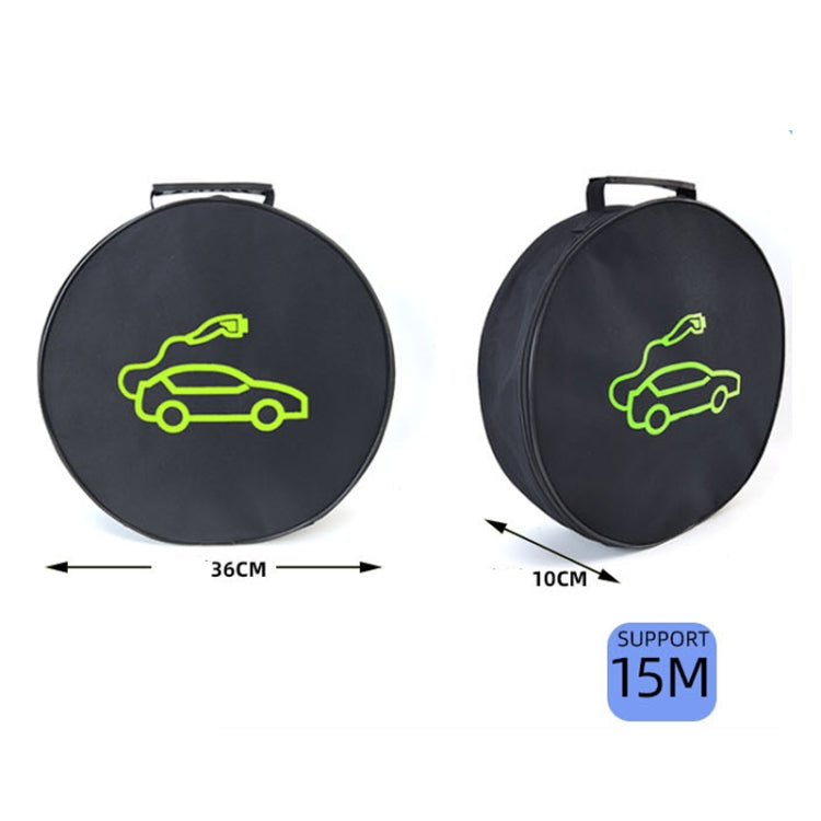 Car Charging Cable Storage Bag Carry Bag For Electric Vehicle Charger Plugs,Spec: Round  With Logo - EV Charger Accessories by PMC Jewellery | Online Shopping South Africa | PMC Jewellery