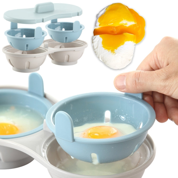 Two-compartment Steamed Egg Box Microwave Steamed Egg Plate  Egg Mold(Orange) - Gadgets by PMC Jewellery | Online Shopping South Africa | PMC Jewellery | Buy Now Pay Later Mobicred