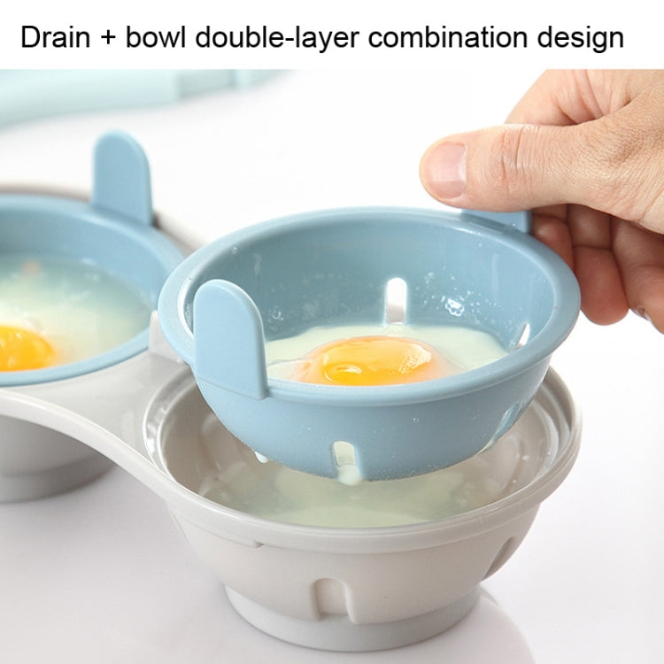 Two-compartment Steamed Egg Box Microwave Steamed Egg Plate  Egg Mold(Orange) - Gadgets by PMC Jewellery | Online Shopping South Africa | PMC Jewellery | Buy Now Pay Later Mobicred