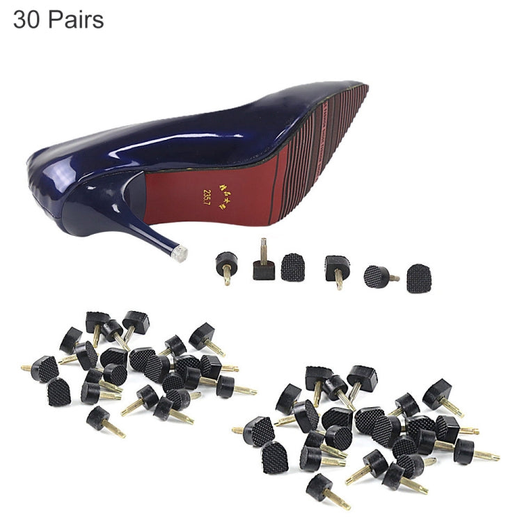 High Heels Heel Studs Mute Wear-resistant Replacement Heel, Color: Black (30 In 1) - Other Accessories by PMC Jewellery | Online Shopping South Africa | PMC Jewellery