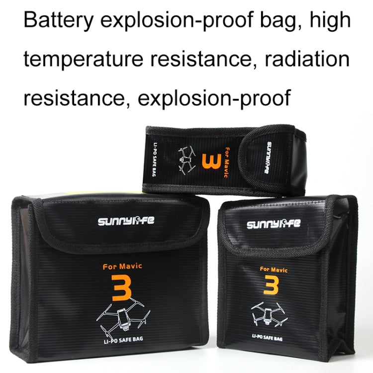 For Mavic 3 Sunnylife M3-DC106 3 In 1 Batteries Safe Storage Explosion-proof Bags - Backpacks & Bags by Sunnylife | Online Shopping South Africa | PMC Jewellery | Buy Now Pay Later Mobicred