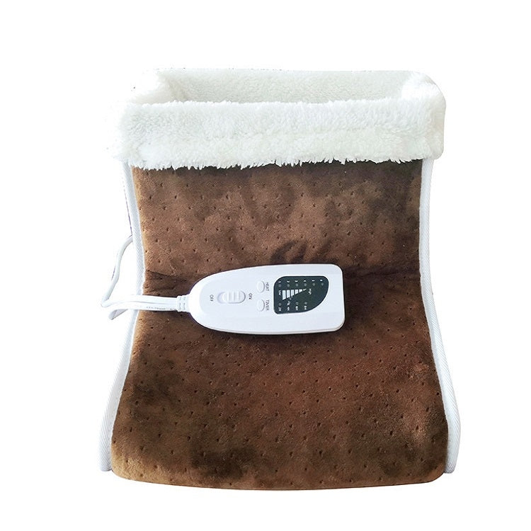 Plug-in High-top Electric Foot Warmer Heated Foot Warmer Boots EU Plug 230V(Brown) - Electric Heaters by PMC Jewellery | Online Shopping South Africa | PMC Jewellery | Buy Now Pay Later Mobicred