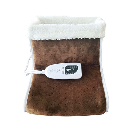 Plug-in High-top Electric Foot Warmer Heated Foot Warmer Boots US Plug 120V(Brown) - Electric Heaters by PMC Jewellery | Online Shopping South Africa | PMC Jewellery | Buy Now Pay Later Mobicred